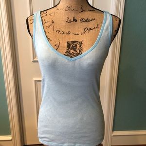 Old Navy Light Blue Striped Tank Top Size M